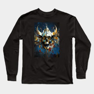 Grunge skull design Long Sleeve T-Shirt